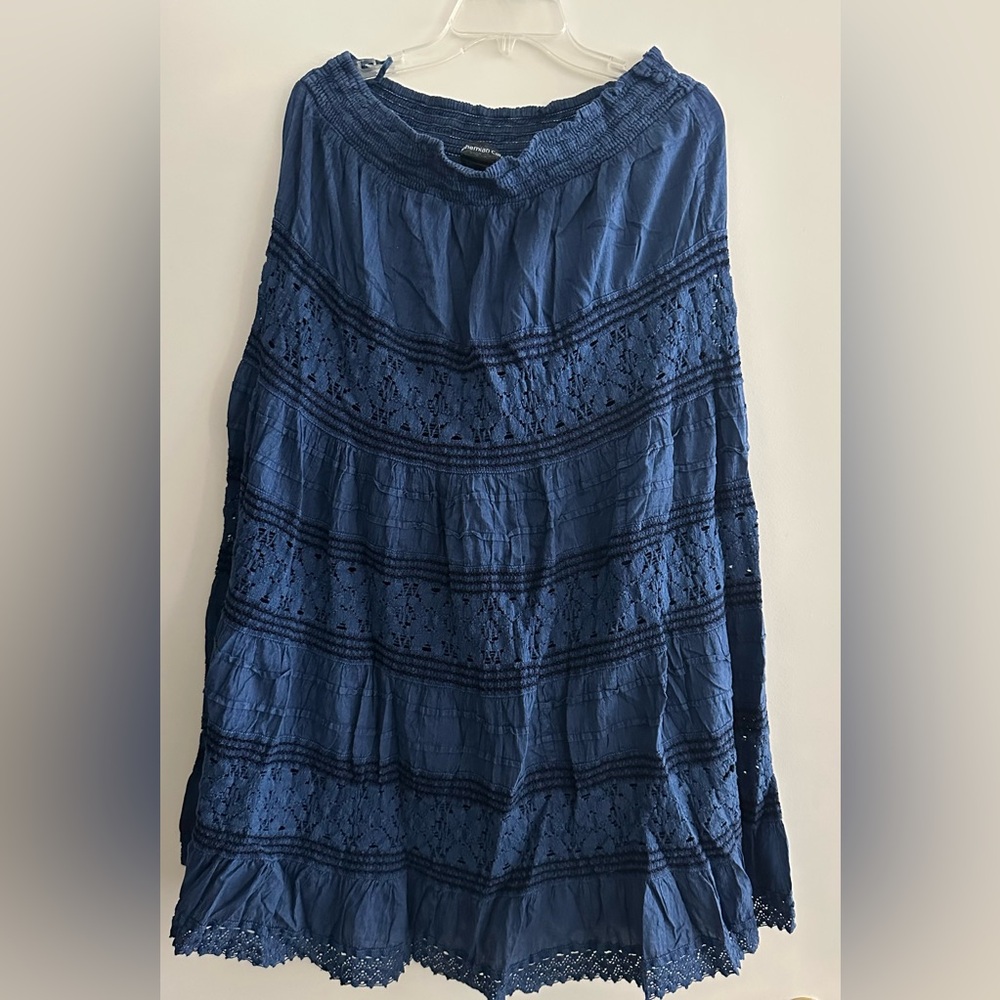 Elegant Blue Maxi Skirt